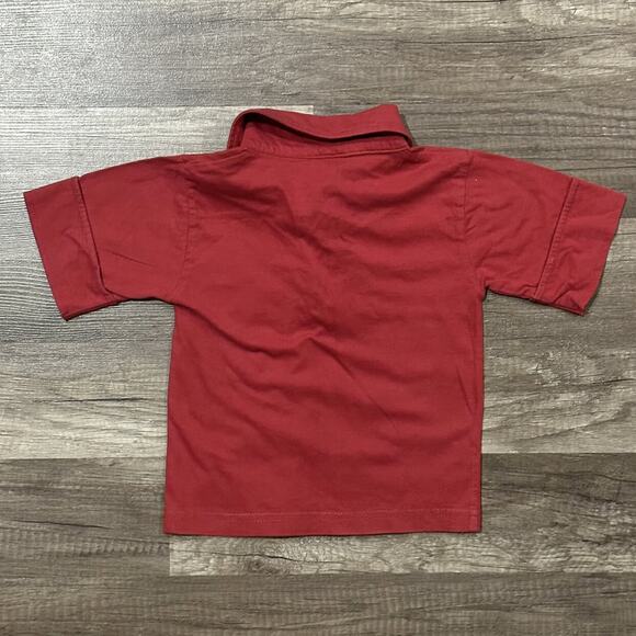 Kate Quinn Organics Red Collared Short Sleeve Shirt - Picture 2 of 4